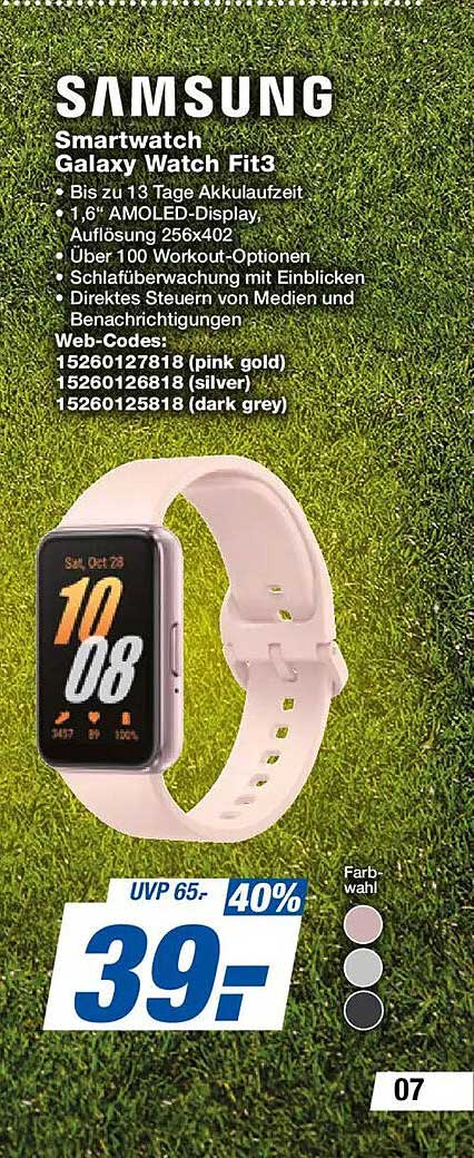 SAMSUNG Smartwatch Galaxy Watch Fit3