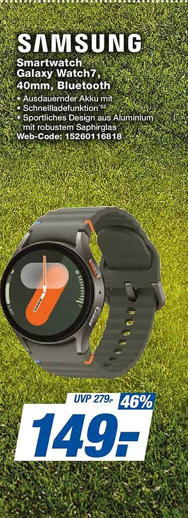 SAMSUNG Smartwatch Galaxy Watch7, 40mm, Bluetooth