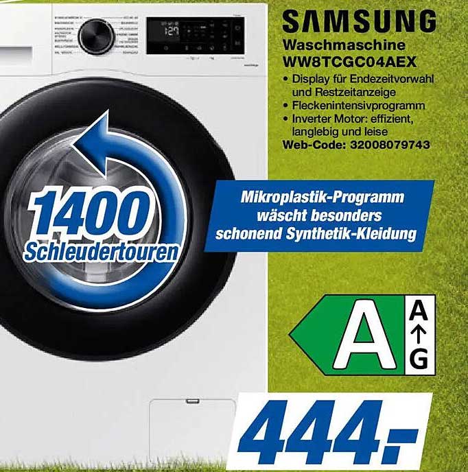SAMSUNG Waschmaschine WW80CGC04AEX