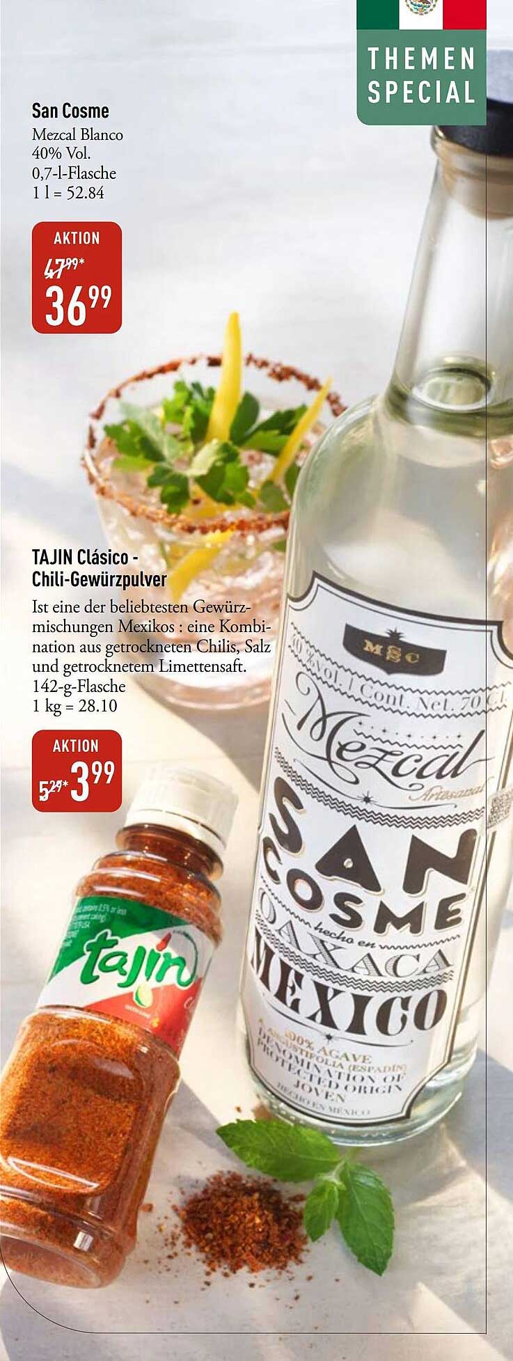 San Cosme Mezcal Blanco 40% Vol. 0,7-l-Flasche 1 l = 52.84