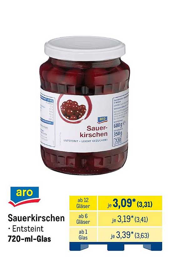 Sauerkirschen • Entsteint 720-ml-Glas