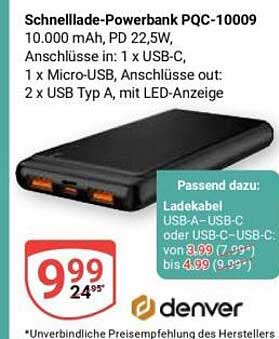 Schnelllade-Powerbank PQC-10009