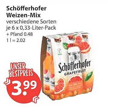Schöfferhofer Weizen-Mix verschiedene Sorten je 6 x 0.33-Liter-Pack