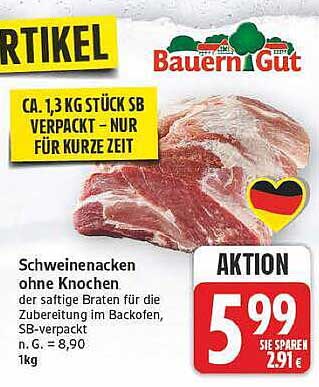Schweinenacken ohne Knochen