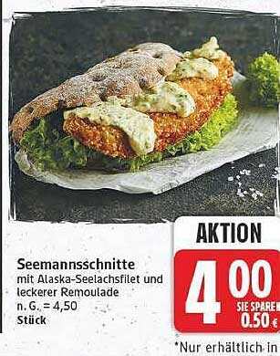 Seemannschnitte mit Alaska-Seelachsfilet und leckerer Remoulade