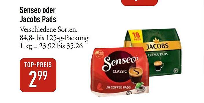 Senseo oder Jacobs Pads