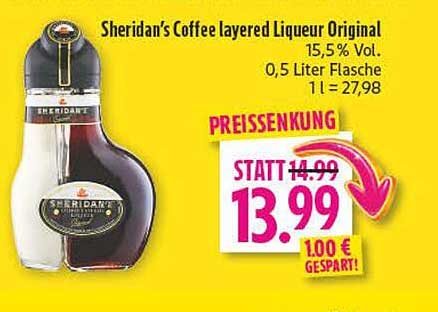 Sheridan's Coffee layered Liqueur Original