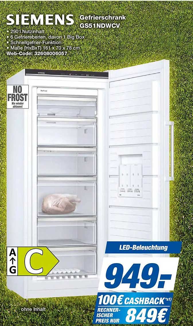 SIEMENS Gefrierschrank GS51NDWCV