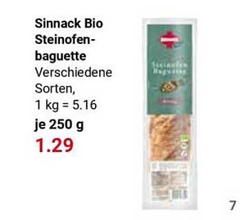 Sinnack Bio Steinofen-baguette