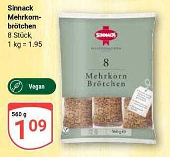 Sinnack Mehrkornbrötchen 8 Stück