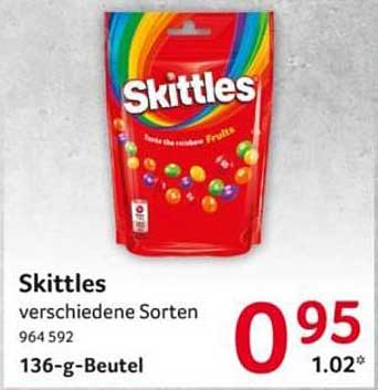 Skittles verschiedene Sorten 136-g-Beutel