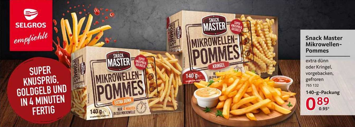 Snack Master Mikrowellen-Pommes