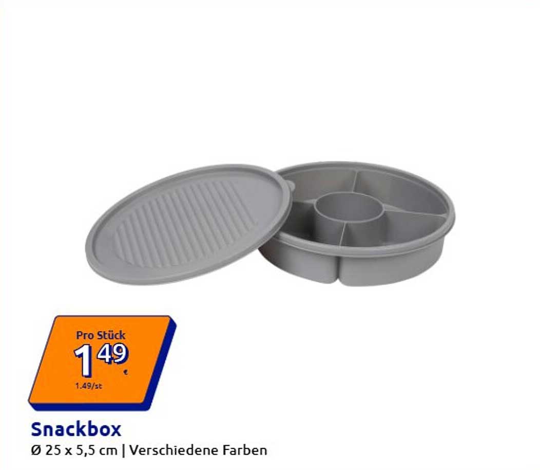 Snackbox Ø 25 x 5,5 cm | Verschiedene Farben