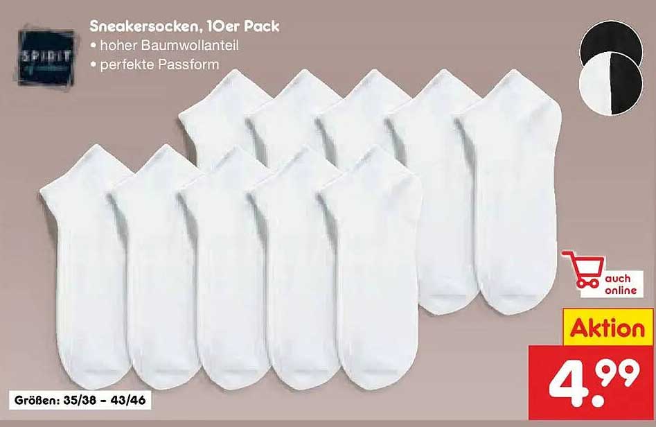 Sneakersocken, 10er Pack