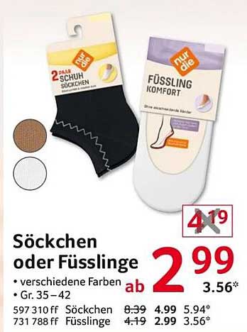 Söckchen oder Füsslinge