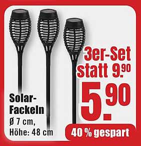 Solar-Fackeln ø 7 cm, Höhe: 48 cm