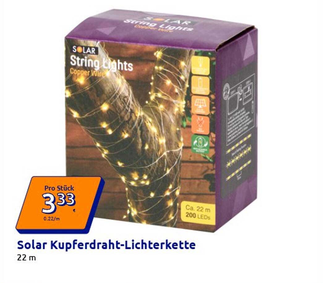Solar Kupferdraht-Lichterkette