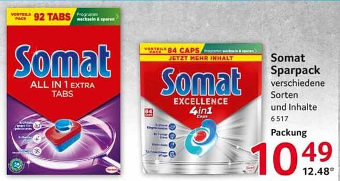 Somat Sparpack verschiedene Sorten und Inhalte 6 517 Packung