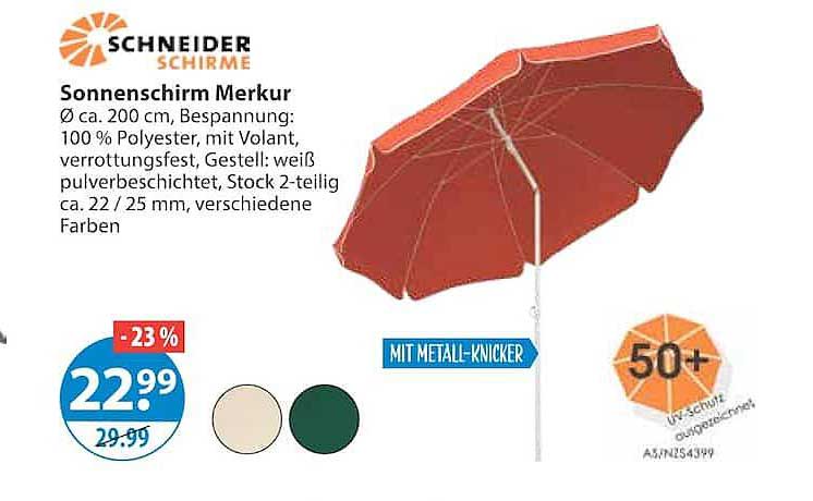 Sonnenschirm Merkur
