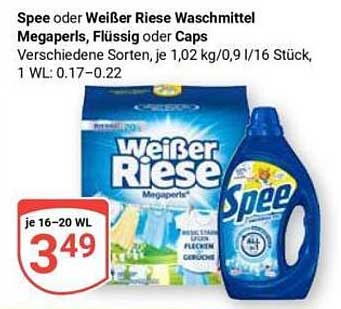 Spee oder Weißer Riese Waschmittel Megapacks, Flüssig oder Caps