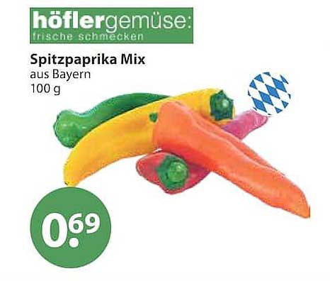 Spitzpaprika Mix aus Bayern 100 g