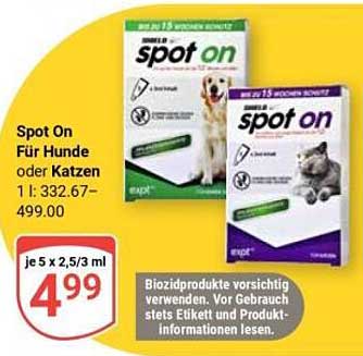 Spot On Für Hunde oder Katzen