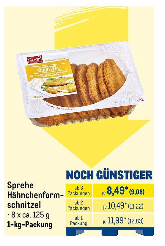 Sprehe Hähnchenform-schnitzel