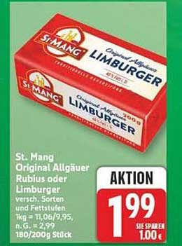 St. Mang Original Allgäuer Rubius oder Limburger