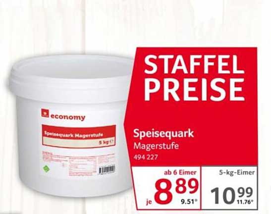 STAFFEL PREISE Speisequark Magerstufe