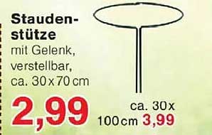 Stauden-stütze mit Gelenk, verstellbar, ca. 30 x 70 cm