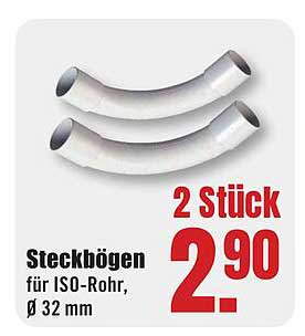 Steckbögen für ISO-Rohr, ø 32 mm