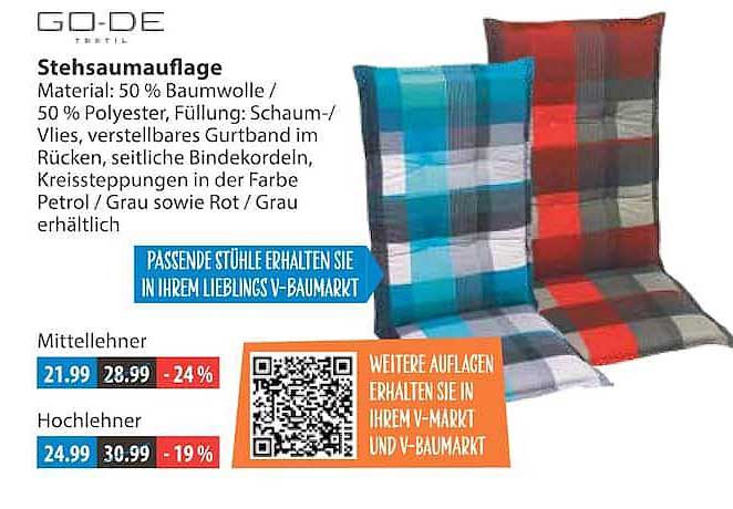 Stehschaumauflage