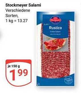 Stockmeyer Salami Verschiedene Sorten, 1 kg = 13.27