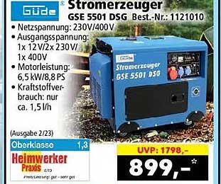 Stromerzeuger GSE 5501 DSG Best.-Nr.: 1121010