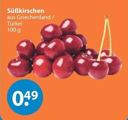 Süßkirschen aus Griechenland / Türkei 100 g