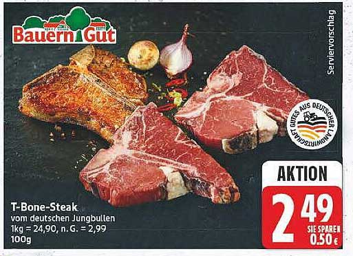 T-Bone-Steak vom deutschen Jungbullen