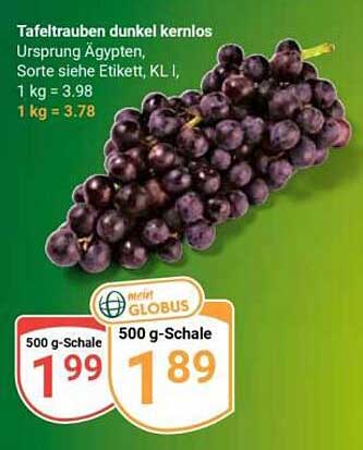Taftrauben dunkel kernlos