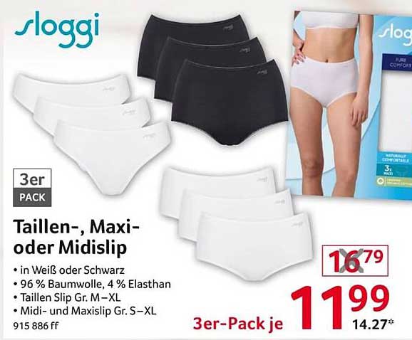 Taillen-, Maxi- oder Midislip