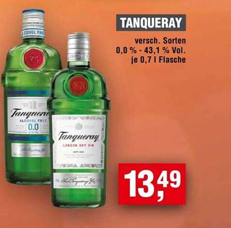 TANQUERAY versch. Sorten 0,0 % - 43,1 % Vol. je 0,7 l Flasche