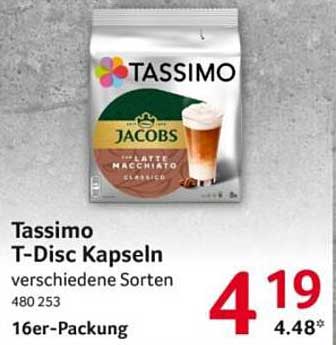 Tassimo T-Disc Kapseln verschiedene Sorten 480 253 16er-Packung