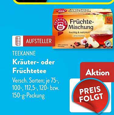 TEEKANNE Kräuter- oder Früchtetee