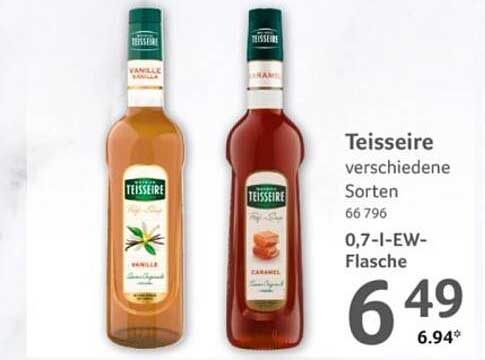 Teisseire verschiedene Sorten 66 796 0,7-L-EW-Flasche