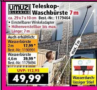 Teleskop-Waschbürste 7 m