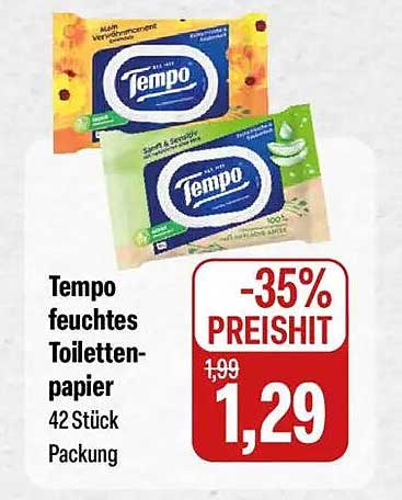 Tempo feuchtes Toilettenpapier 42 Stück Packung