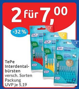 TePe Interdentalbürsten versch. Sorten Verpackung UVP je 5,19