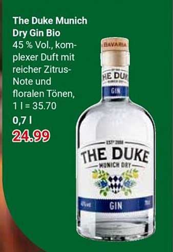 The Duke Munich Dry Gin Bio