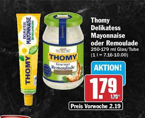 Thomy Delikatess Mayonnaise oder Remoulade