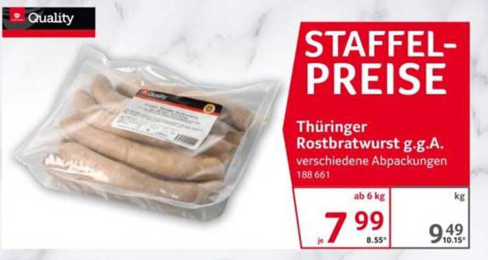 Thüringer Rostbratwurst g.g.A. verschiedene Abpackungen