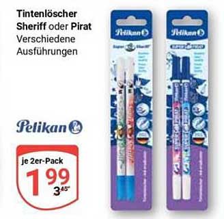 Tintenlöscher Sheriff oder Pirat Verschiedene Ausführungen