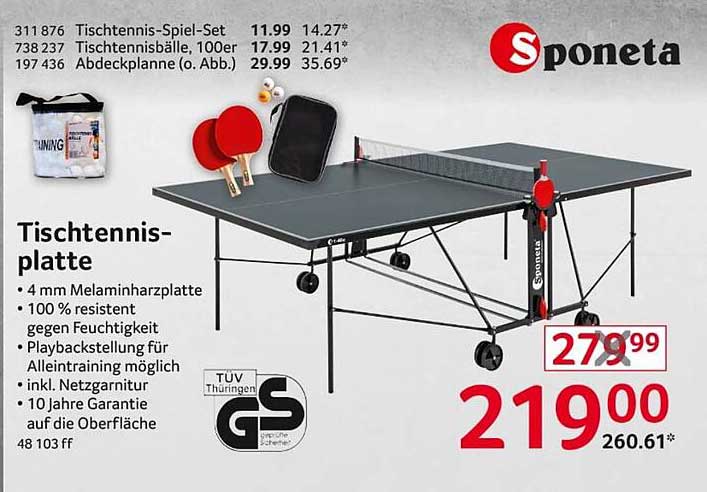 Tischtennis-Platte